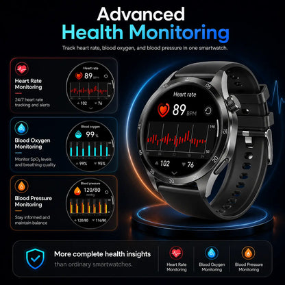 Aetow Men’S Wearable Wireless Smart Watch – Universal Smartwatch for Smart & Wearable Devices, Bluetooth 5.3 HD Calling, IP67 Water Resistance, Fitness Tracking, Heart Rate & Sleep Monitoring, Multiple Sport Modes, Message Alerts, Custom Faces